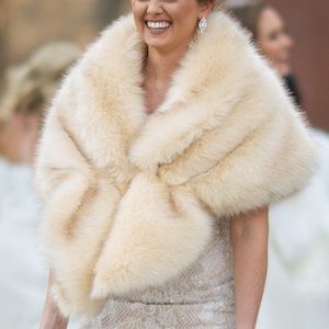 Champagne Faux Fur Wrap